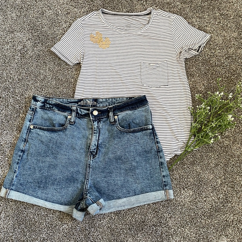 Wild Fable | Acid Wash High-Waisted Denim Shorts